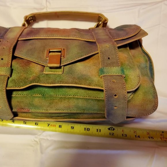 Proenza Schouler PS1 bag suede rainbow red pink green blue yellow orange purple - Picture 9 of 14